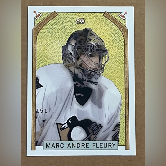 Marc-Andre Fleury Rookie 2003/04 Topps C55 Pittsburgh Penguins RC Hockey Card - Picture 3 of 5